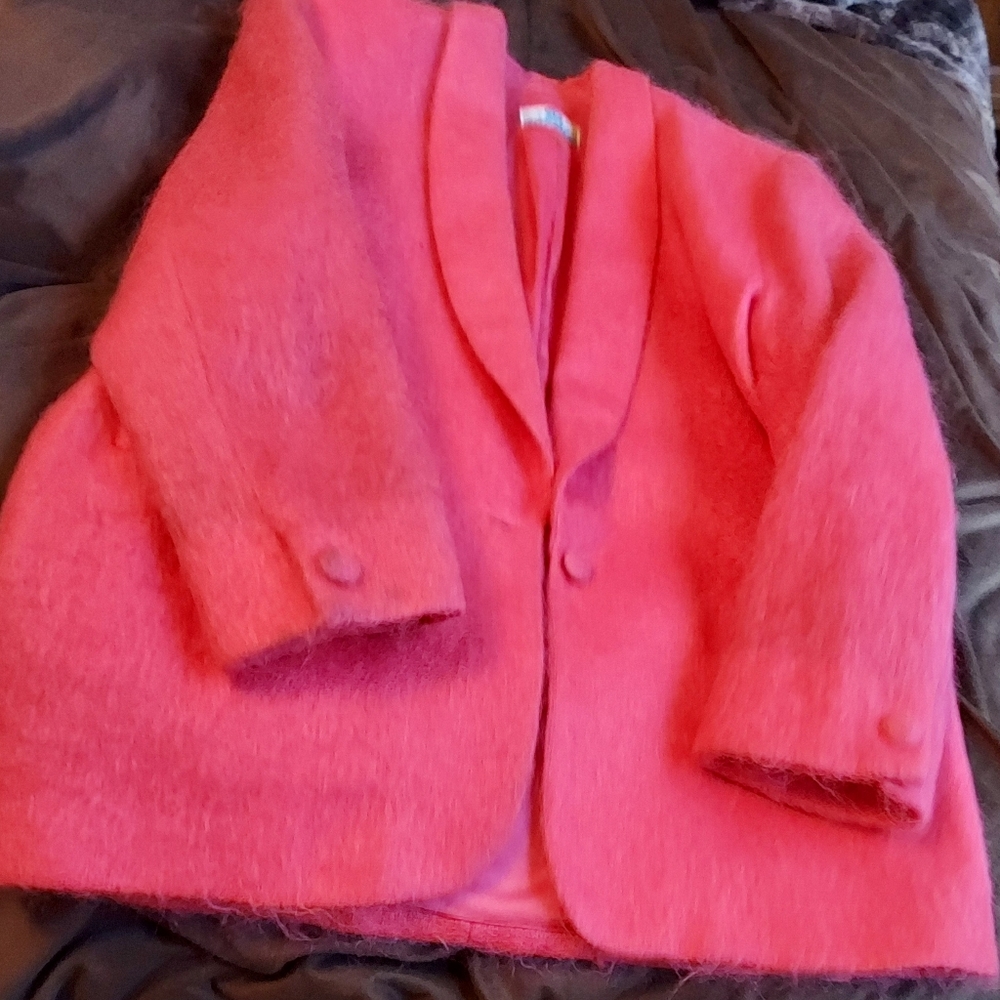 Pink 50% mohair blazer, vintage